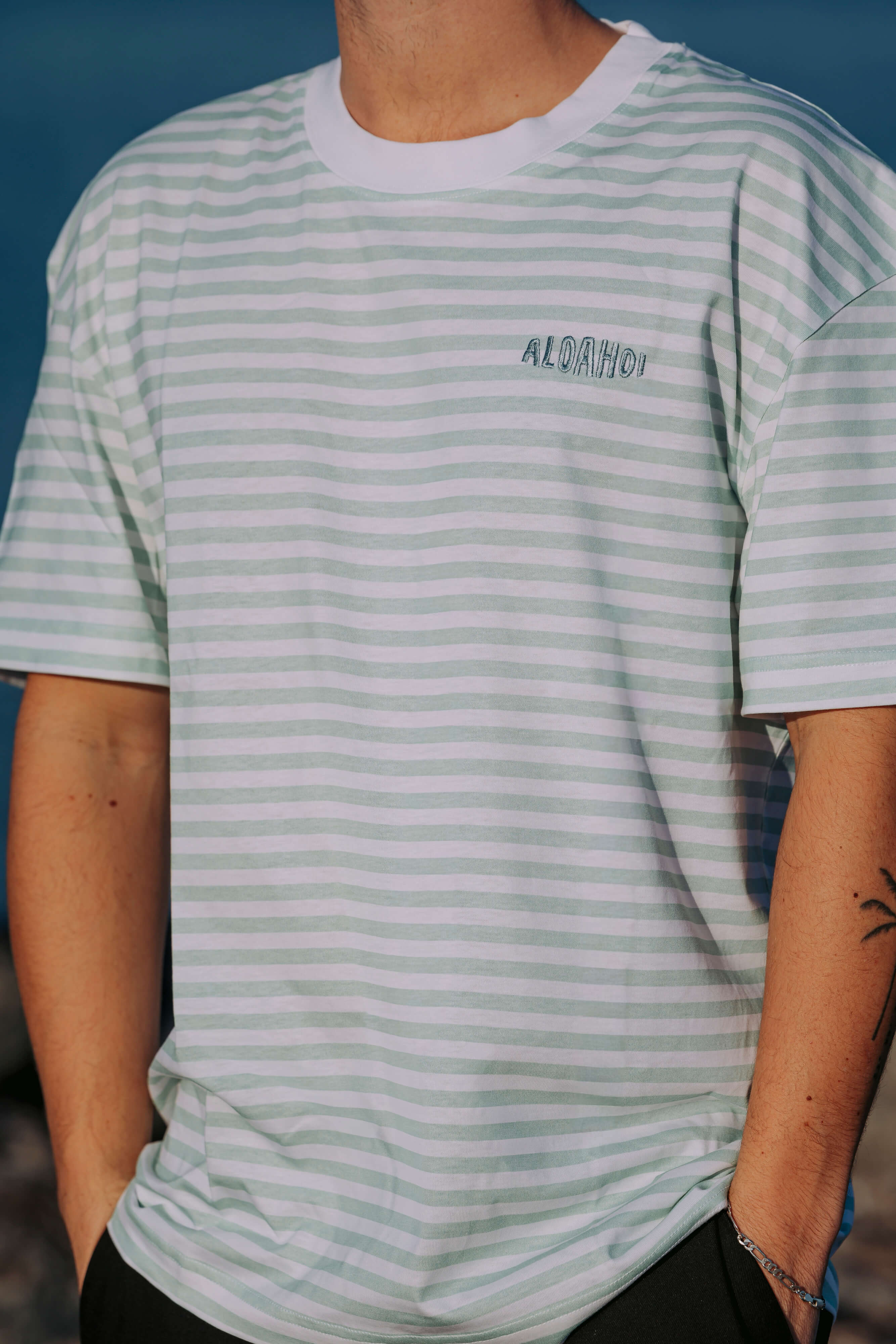 Gestreiftes Shirt "Aloahoi"
